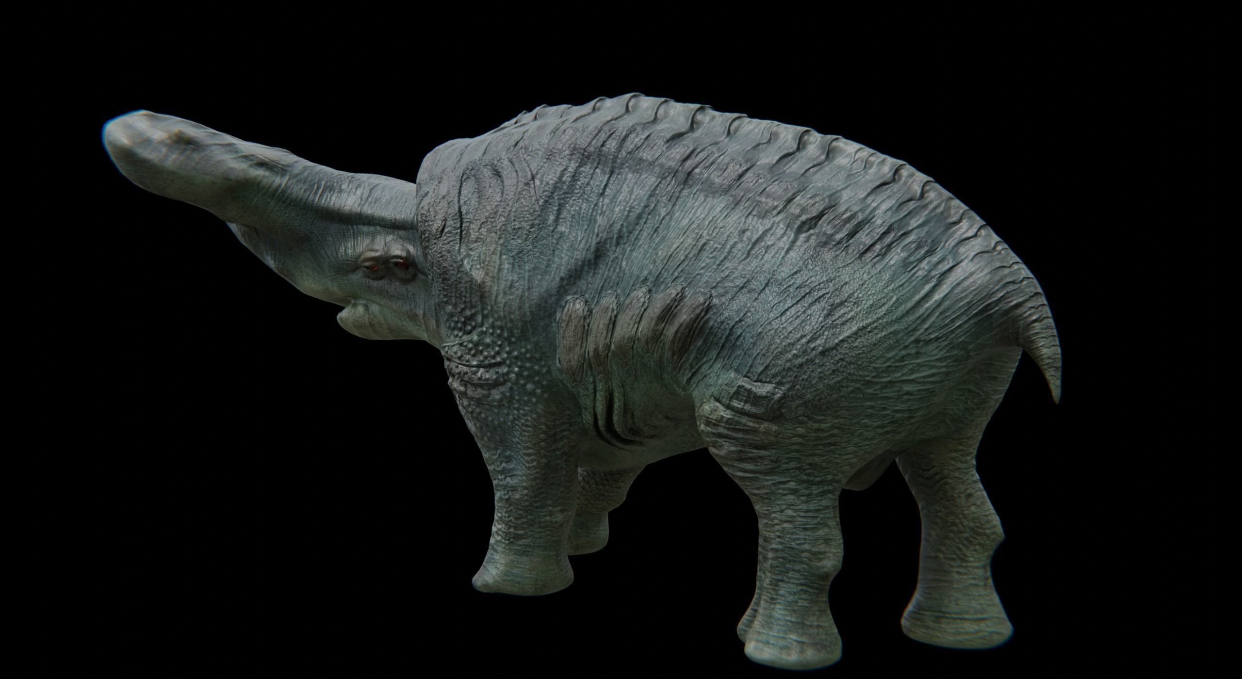 Behemoth Alien Creature Low-poly 3D model_14