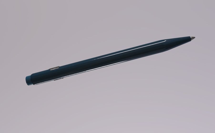 Writing Pen Low-poly 3D model_5