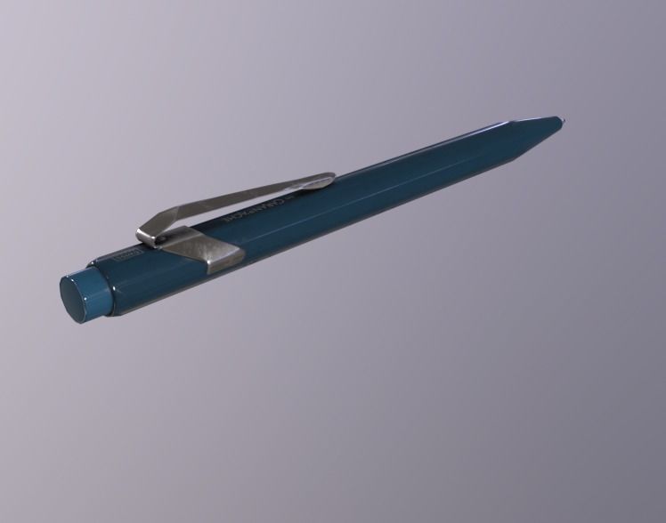 Writing Pen Low-poly 3D model_3