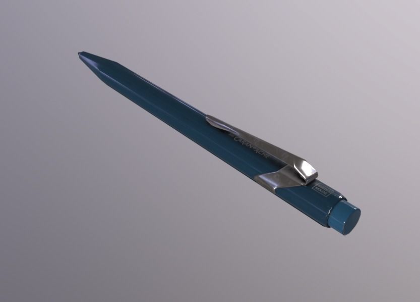 Writing Pen Low-poly 3D model_2