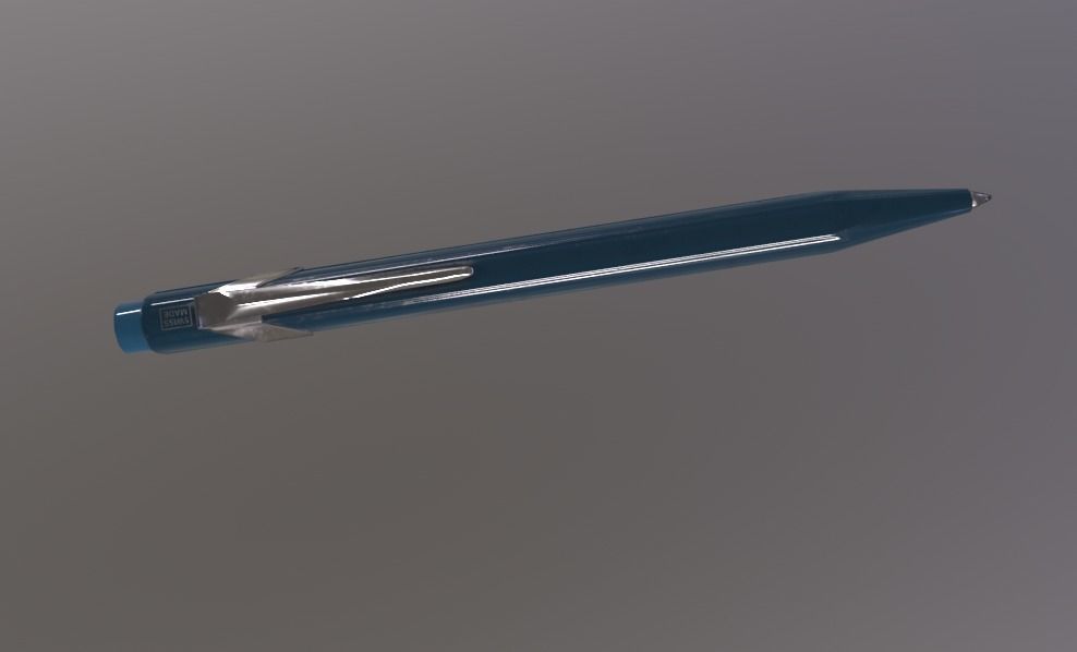 Writing Pen Low-poly 3D model_4