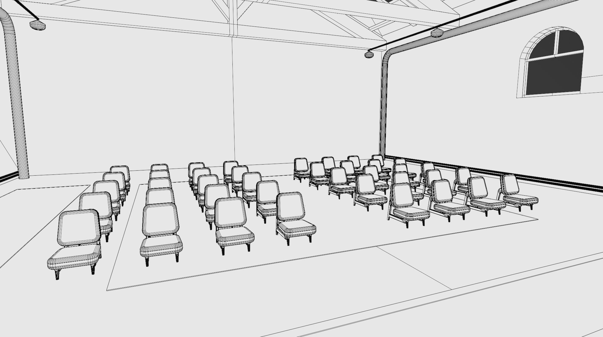 VR Lecture Hall Auditorium 3D model_11