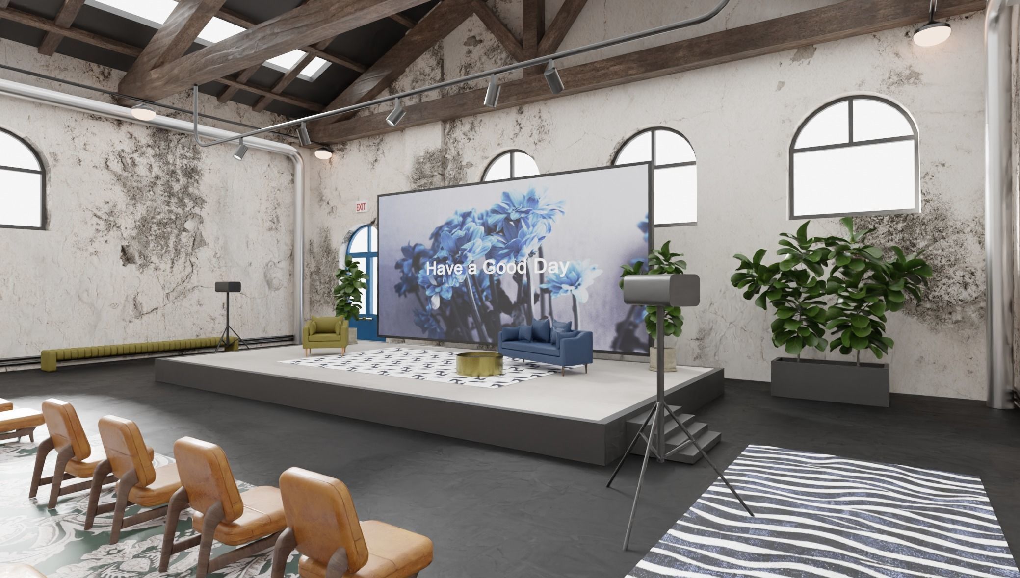 VR Lecture Hall Auditorium 3D model_3