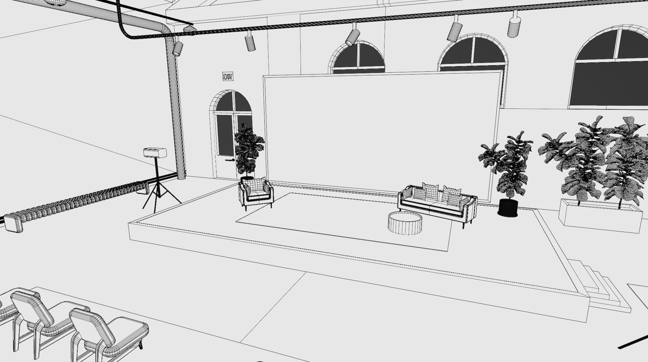 VR Lecture Hall Auditorium 3D model_9