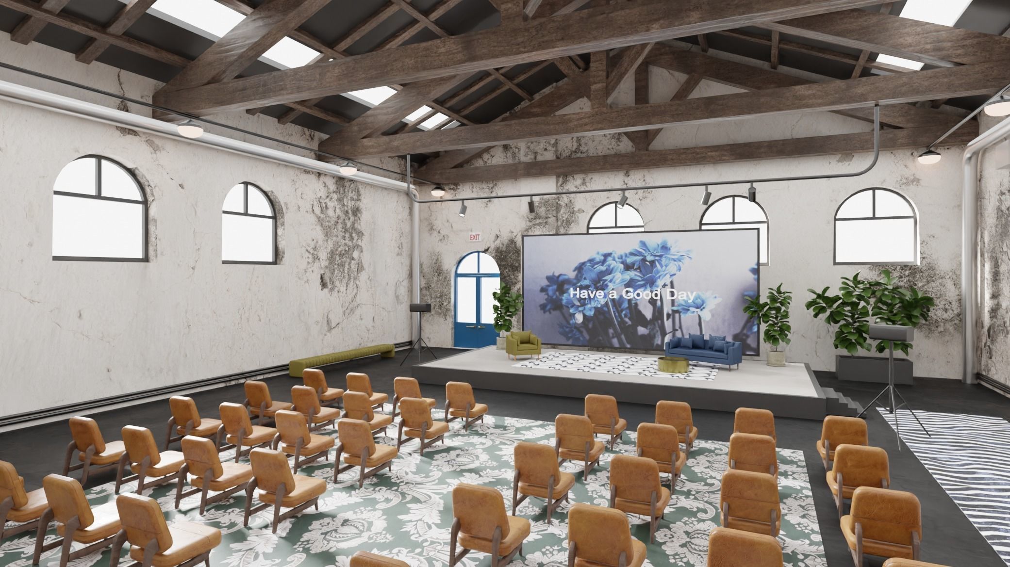 VR Lecture Hall Auditorium 3D model_1