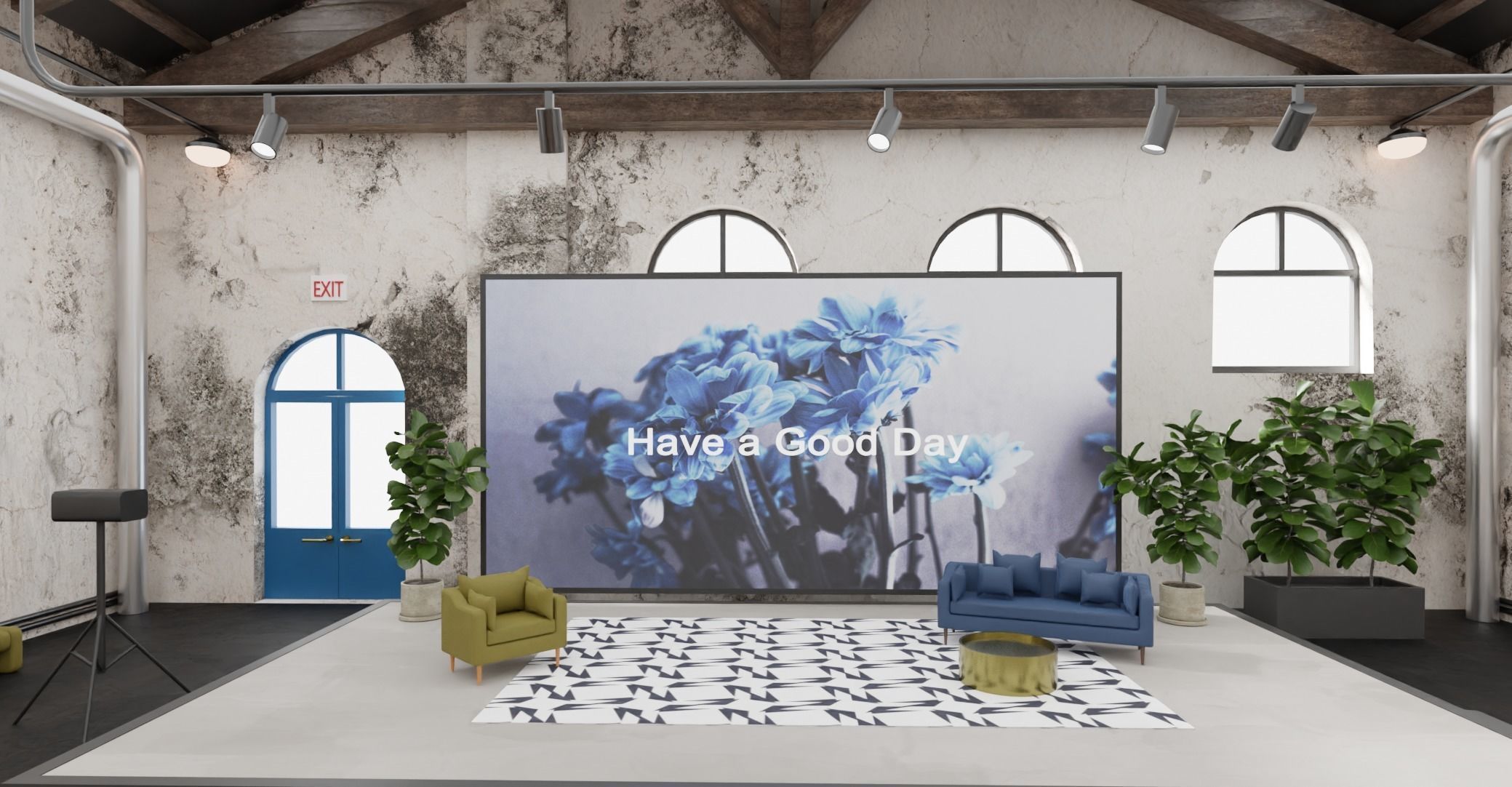 VR Lecture Hall Auditorium 3D model_2