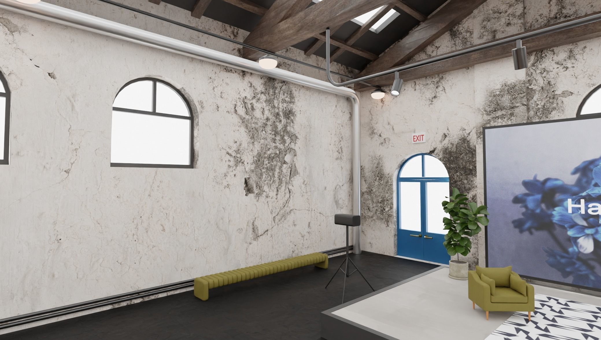 VR Lecture Hall Auditorium 3D model_6