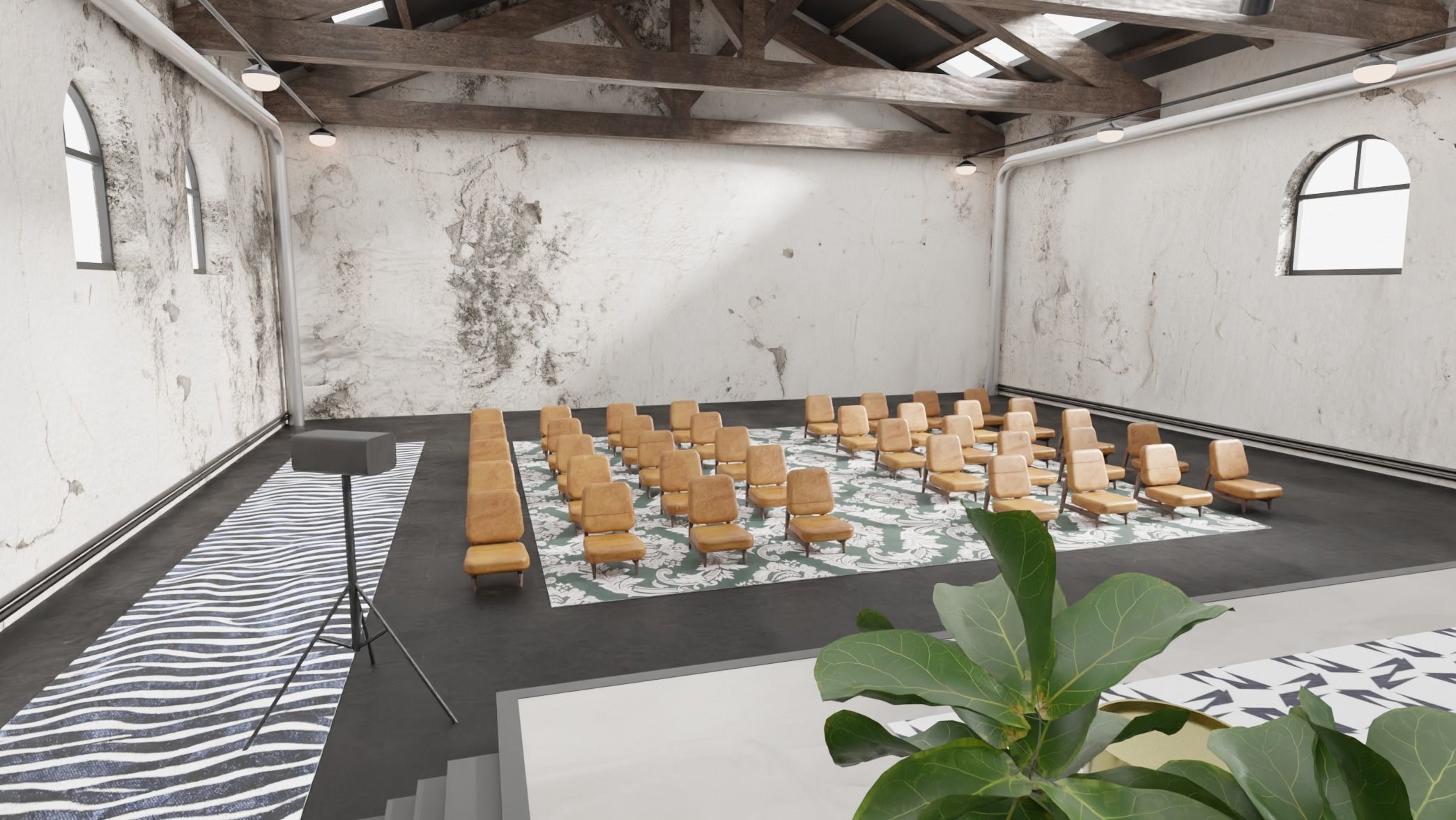 VR Lecture Hall Auditorium 3D model_4