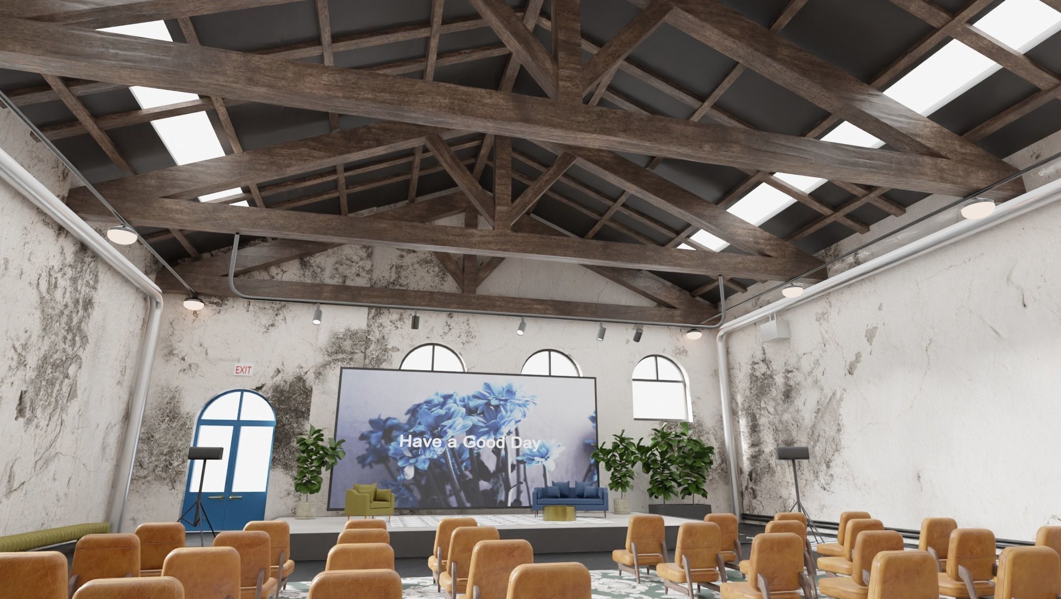 VR Lecture Hall Auditorium 3D model_5