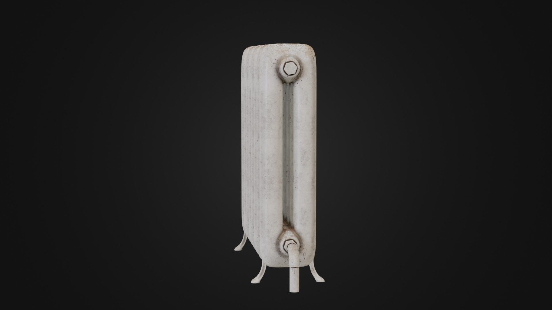 Dirty Soviet Radiator Heater Low-poly 3D model_14