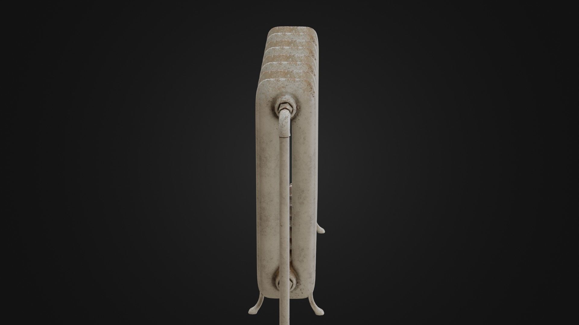 Dirty Soviet Radiator Heater Low-poly 3D model_34