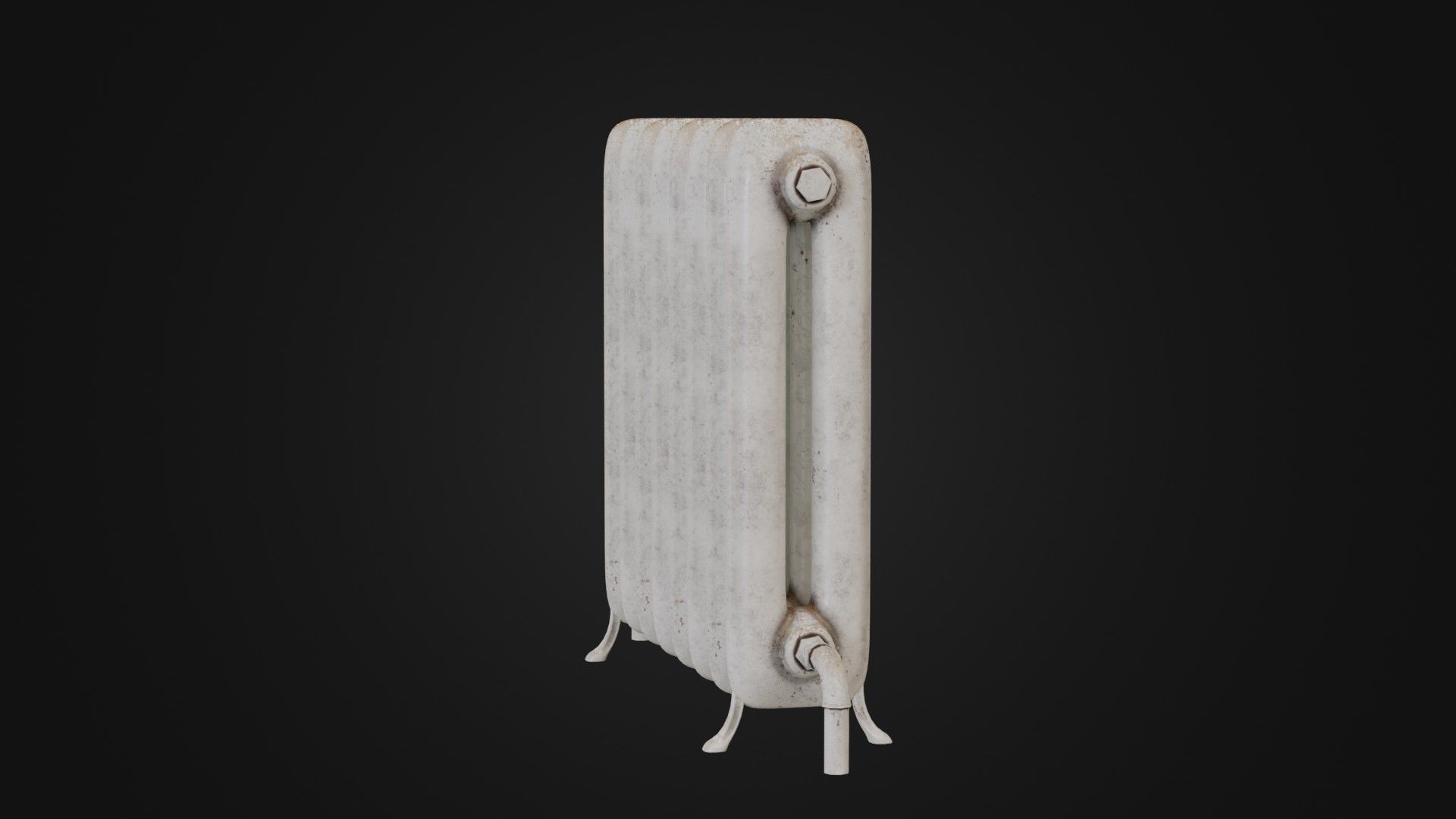 Dirty Soviet Radiator Heater Low-poly 3D model_15