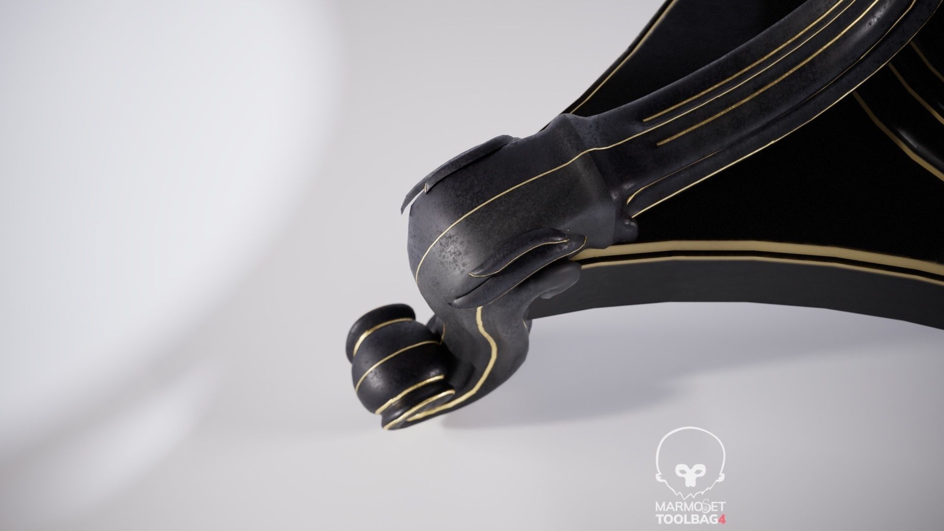 Decorative Set Statue and Table  Low-poly 3D model_26