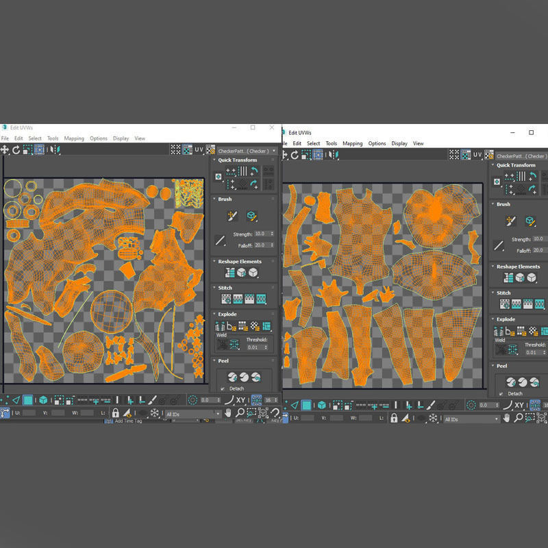 Decorative Set Statue and Table  Low-poly 3D model_21