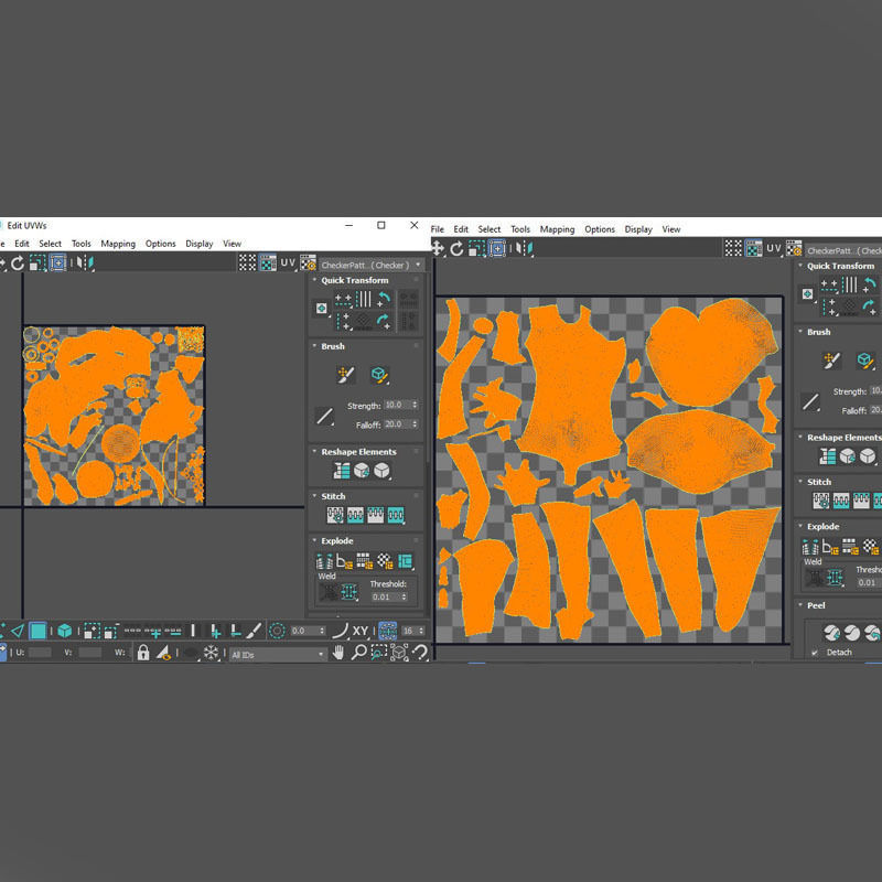 Decorative Set Statue and Table  Low-poly 3D model_20