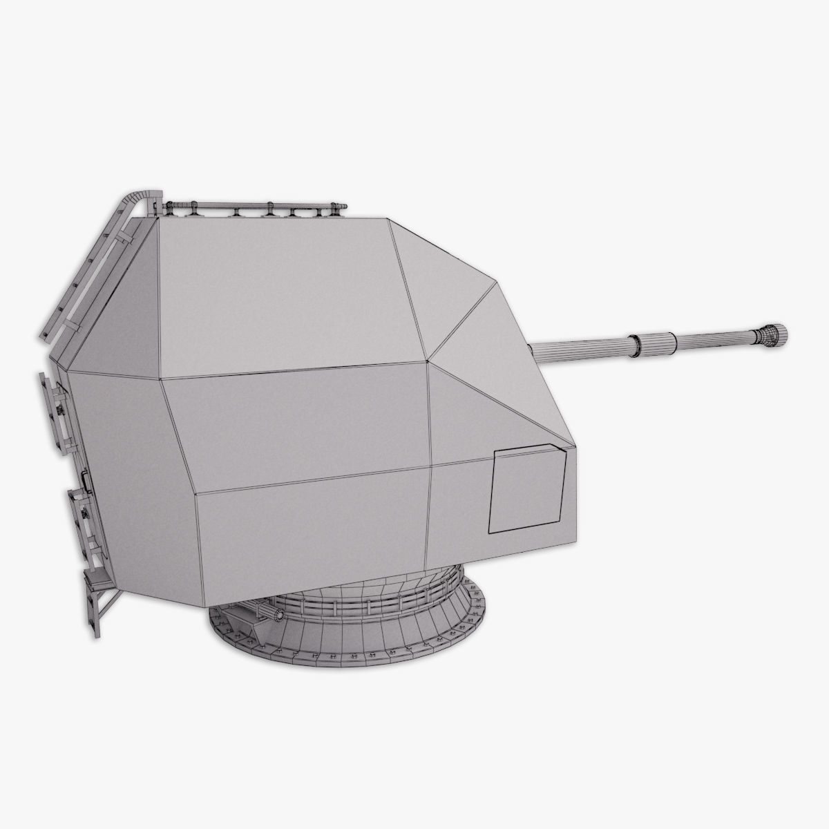 Mark 8 naval gun 3D model 3D model_16