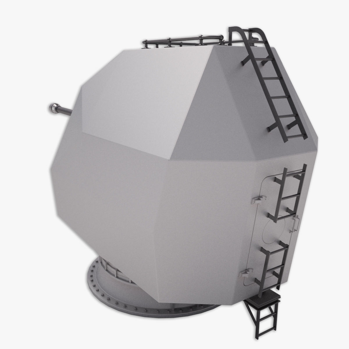 Mark 8 naval gun 3D model 3D model_6