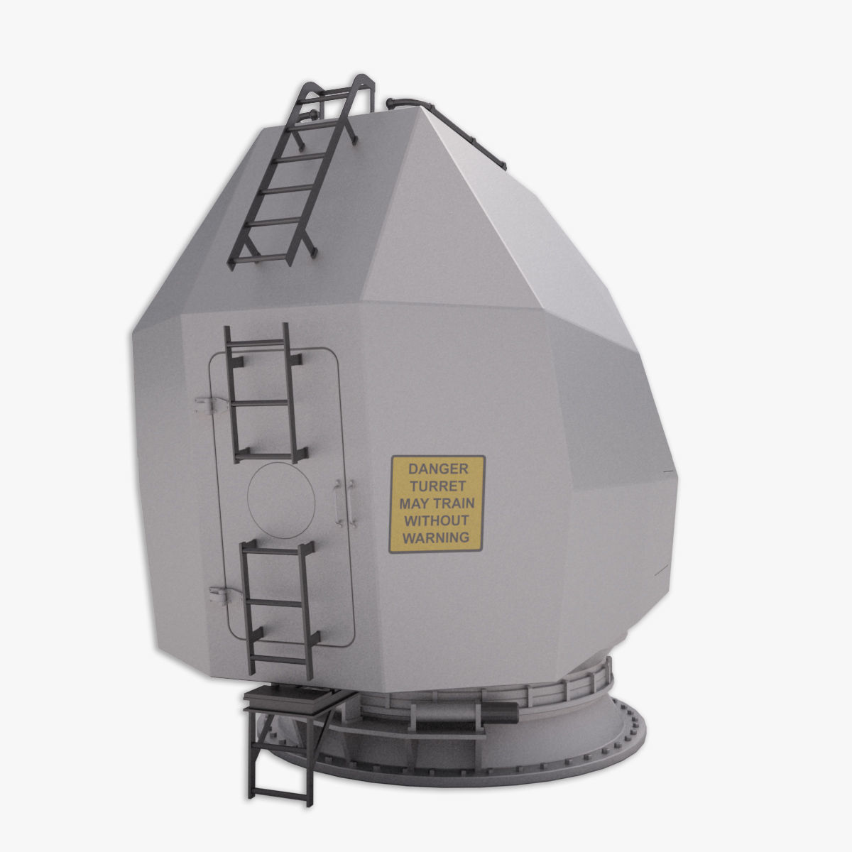 Mark 8 naval gun 3D model 3D model_5