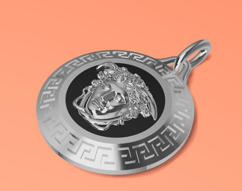 Medusa pendant 22 mm 3D print model_1