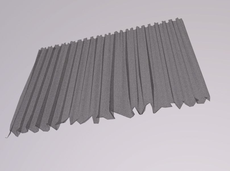 Drapery transparent Low-poly 3D model_4