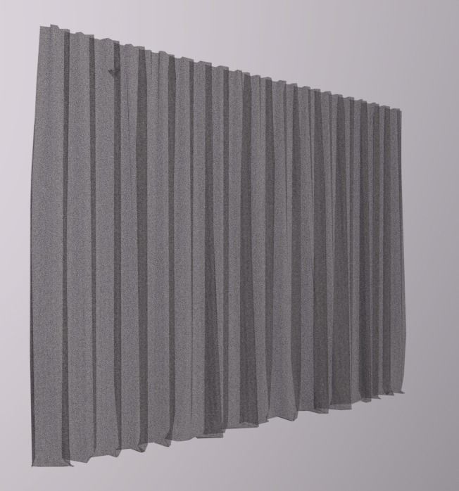 Drapery transparent Low-poly 3D model_2