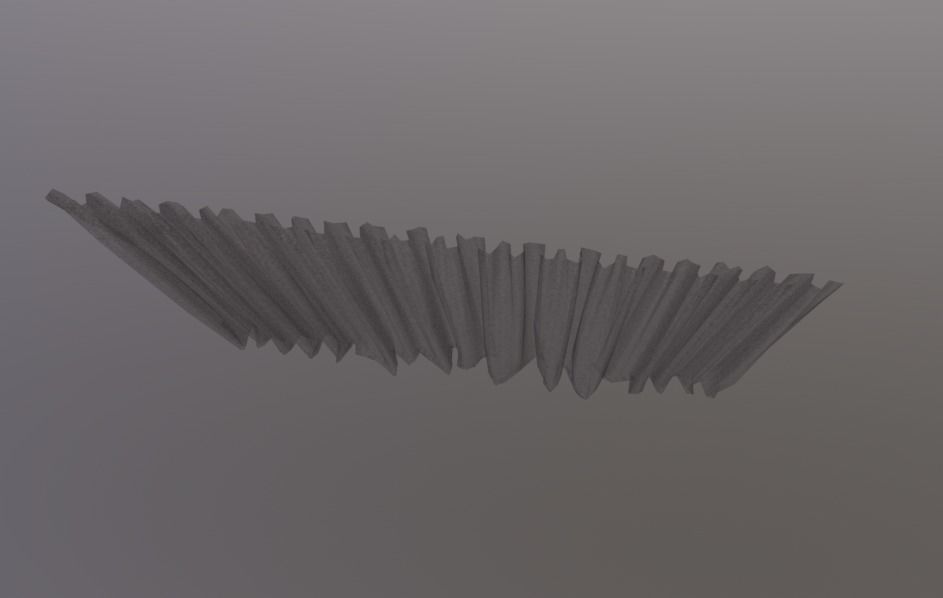 Drapery transparent Low-poly 3D model_3