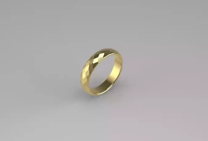 WEDDING RING FACETS  3D print model