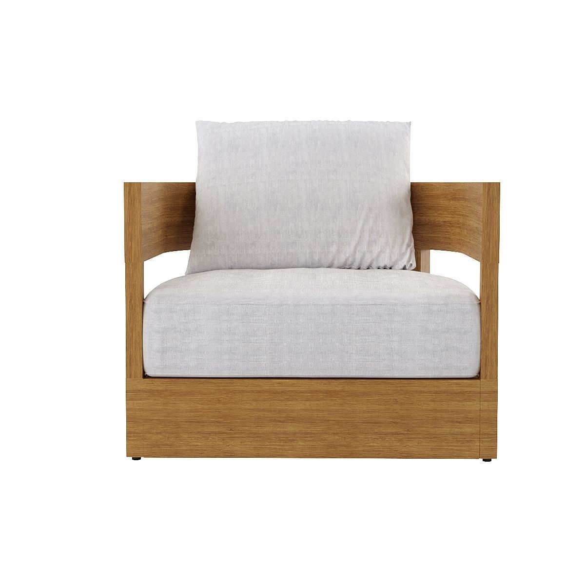 BALMAIN TEAK SWIVEL LOUNGE CHAIR 3D model CGTrader