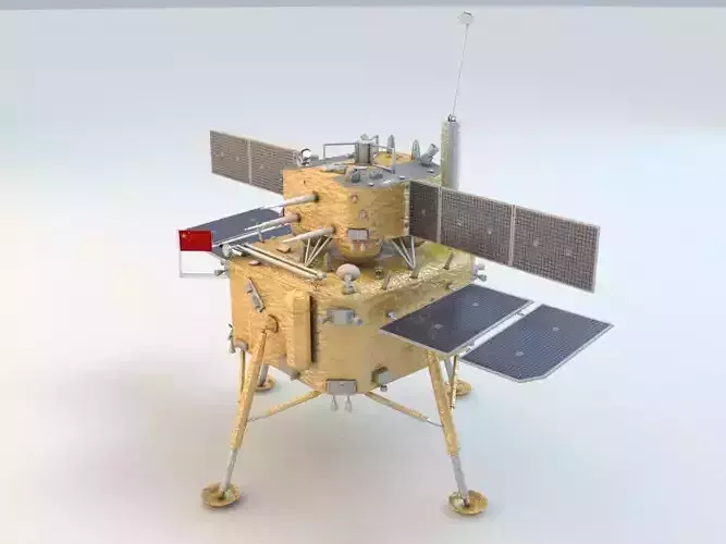 Chinese lunar probe ChangE5 Low-poly 3D model