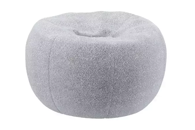 Gray Cozy Sherpa Anywhere Beanbag 3D model