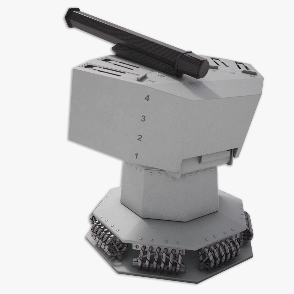 Rheinmetall Chaff decoy launcher 3D model_6