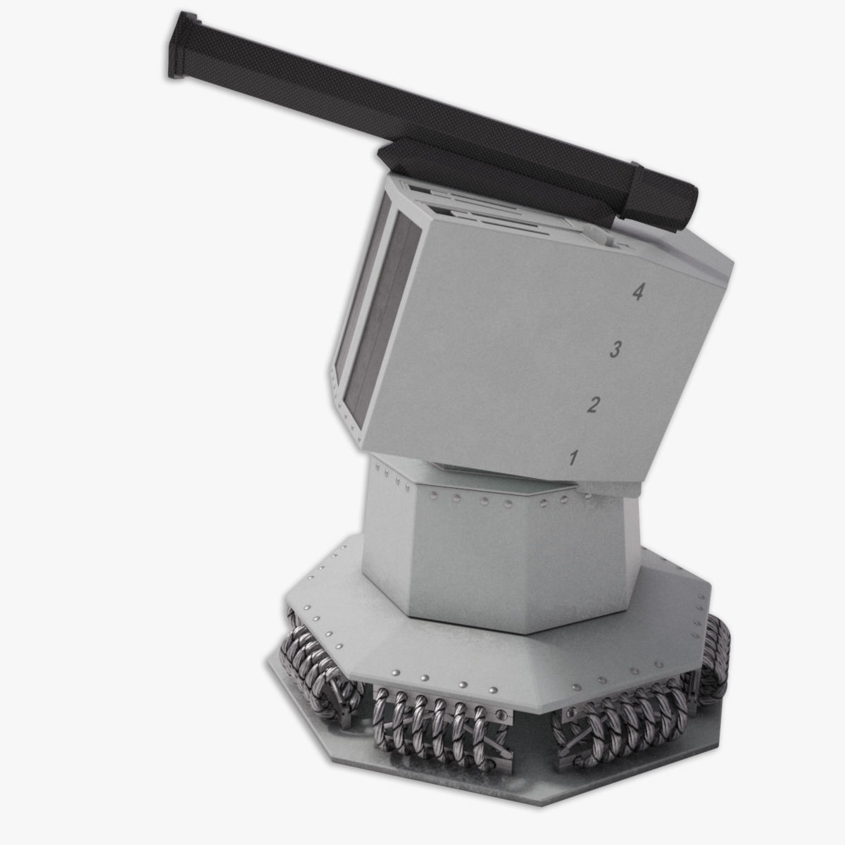 Rheinmetall Chaff decoy launcher 3D model_7