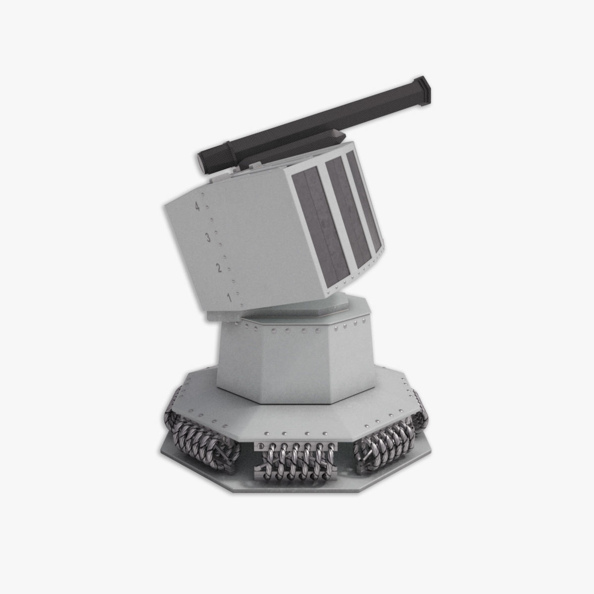 Rheinmetall Chaff decoy launcher 3D model_2