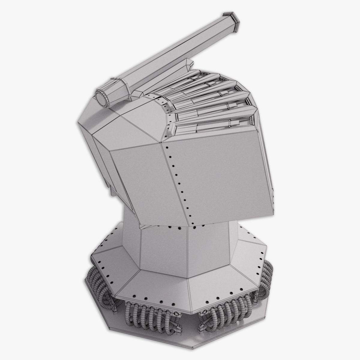 Rheinmetall Chaff decoy launcher 3D model_16