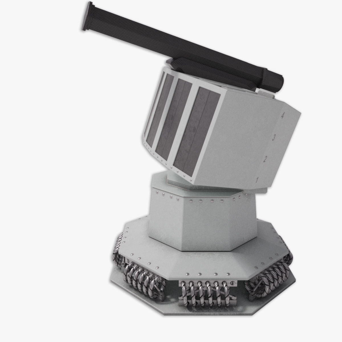 Rheinmetall Chaff decoy launcher 3D model_8