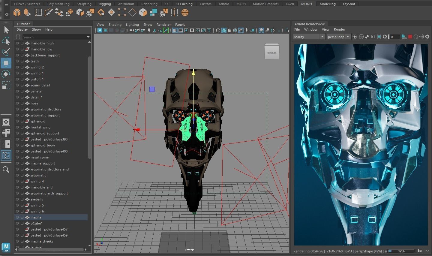 3D Robot Skull 3D model_8