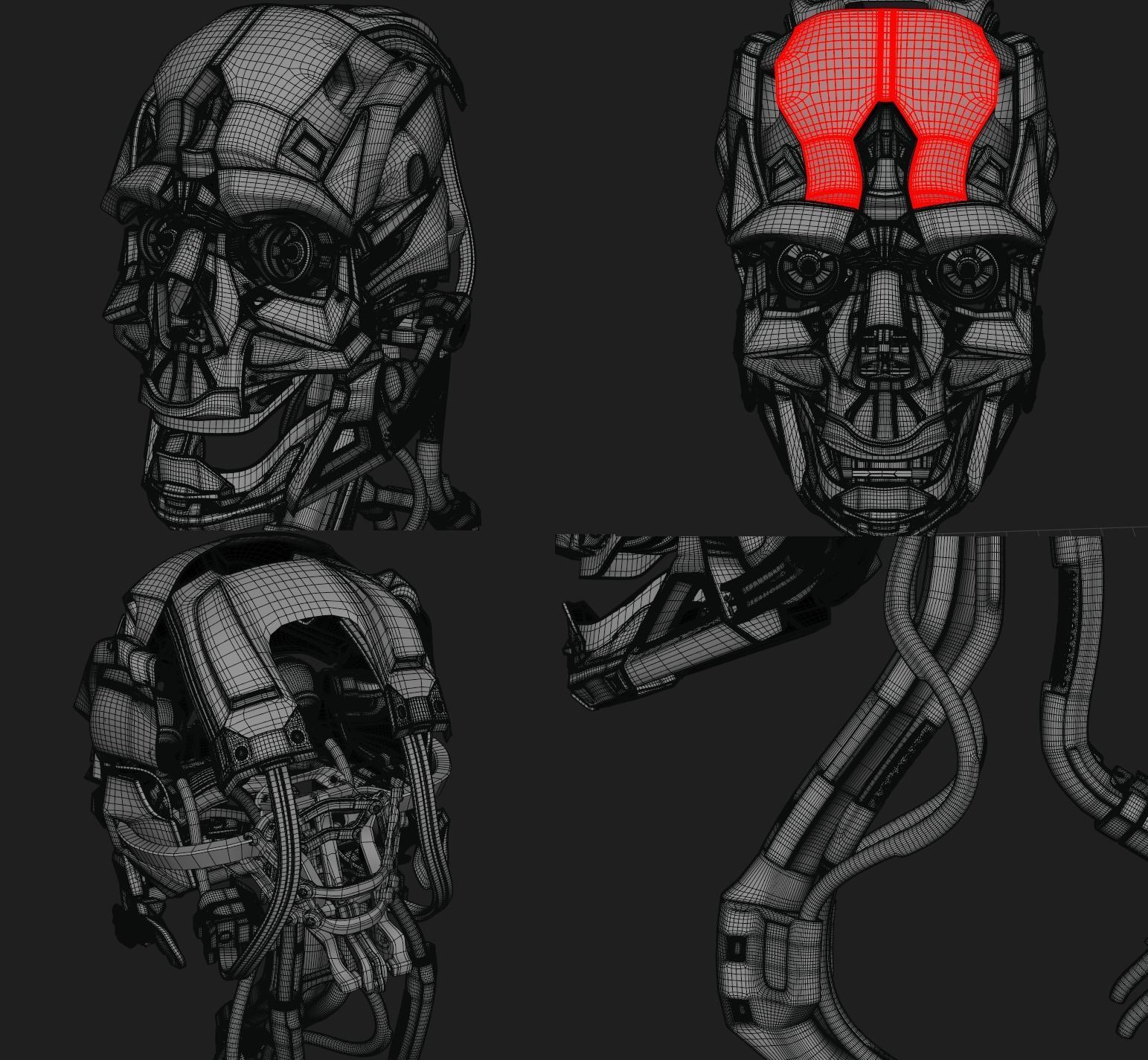 3D Robot Skull 3D model_5