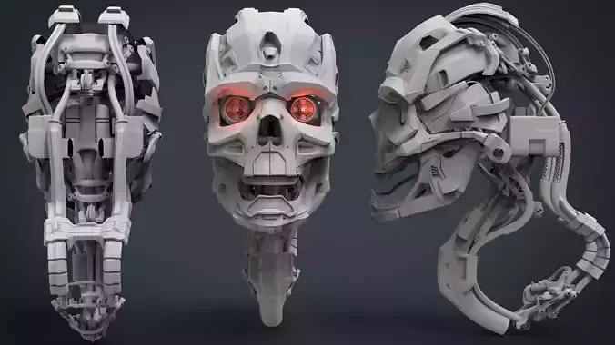 3D Robot Skull 3D model