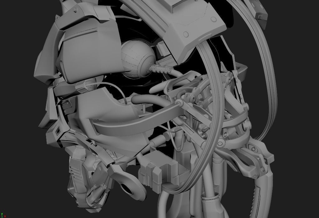 3D Robot Skull 3D model_6