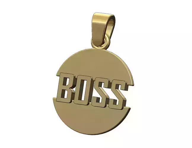 Boss split round pendant with bail