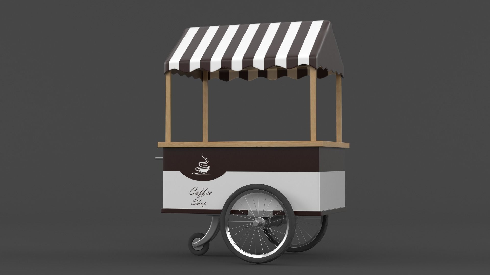 Coffee Cart 3D model_3