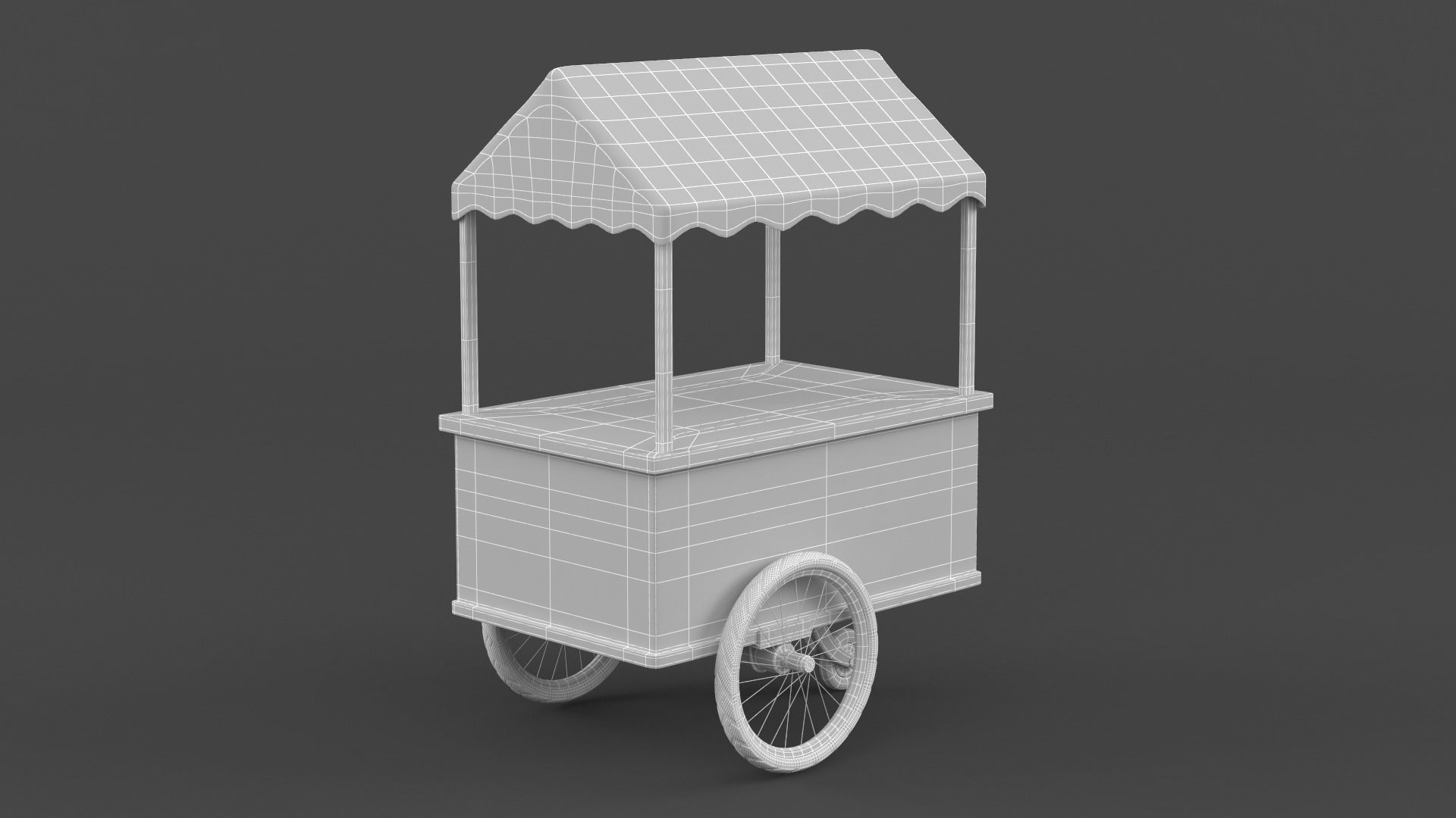 Coffee Cart 3D model_8