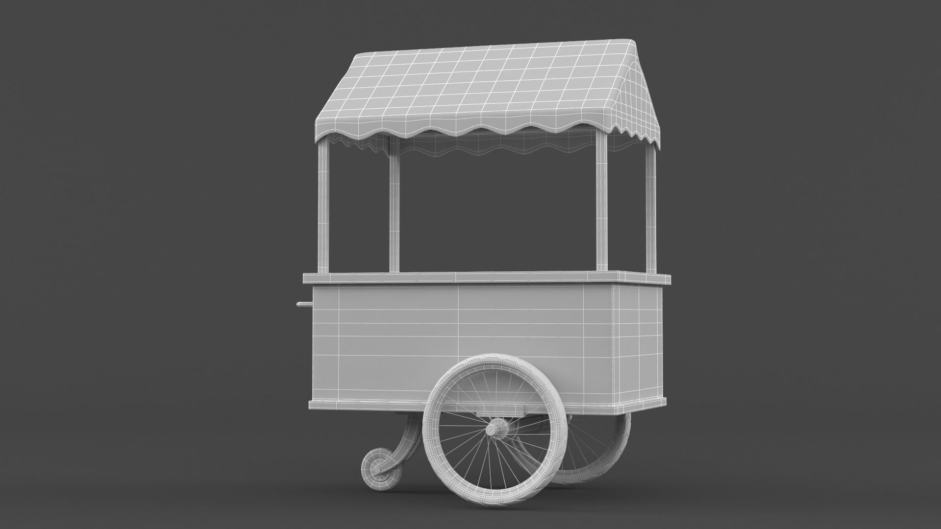 Coffee Cart 3D model_9