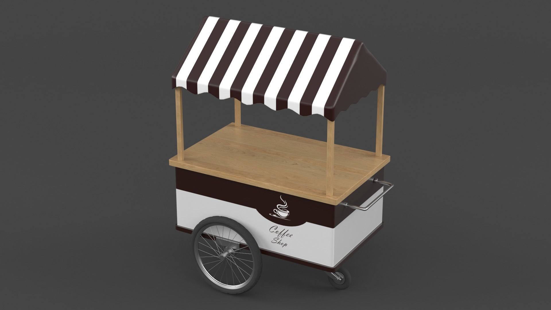 Coffee Cart 3D model_5