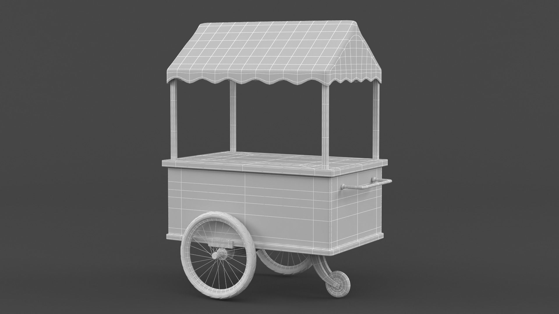 Coffee Cart 3D model_6