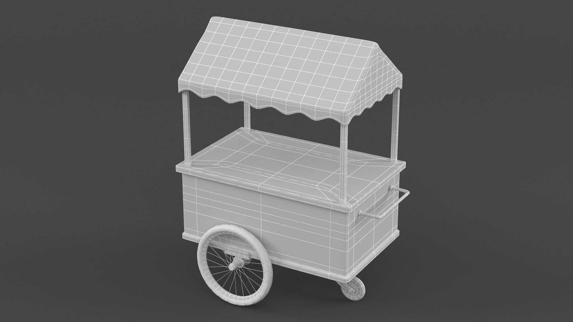 Coffee Cart 3D model_11