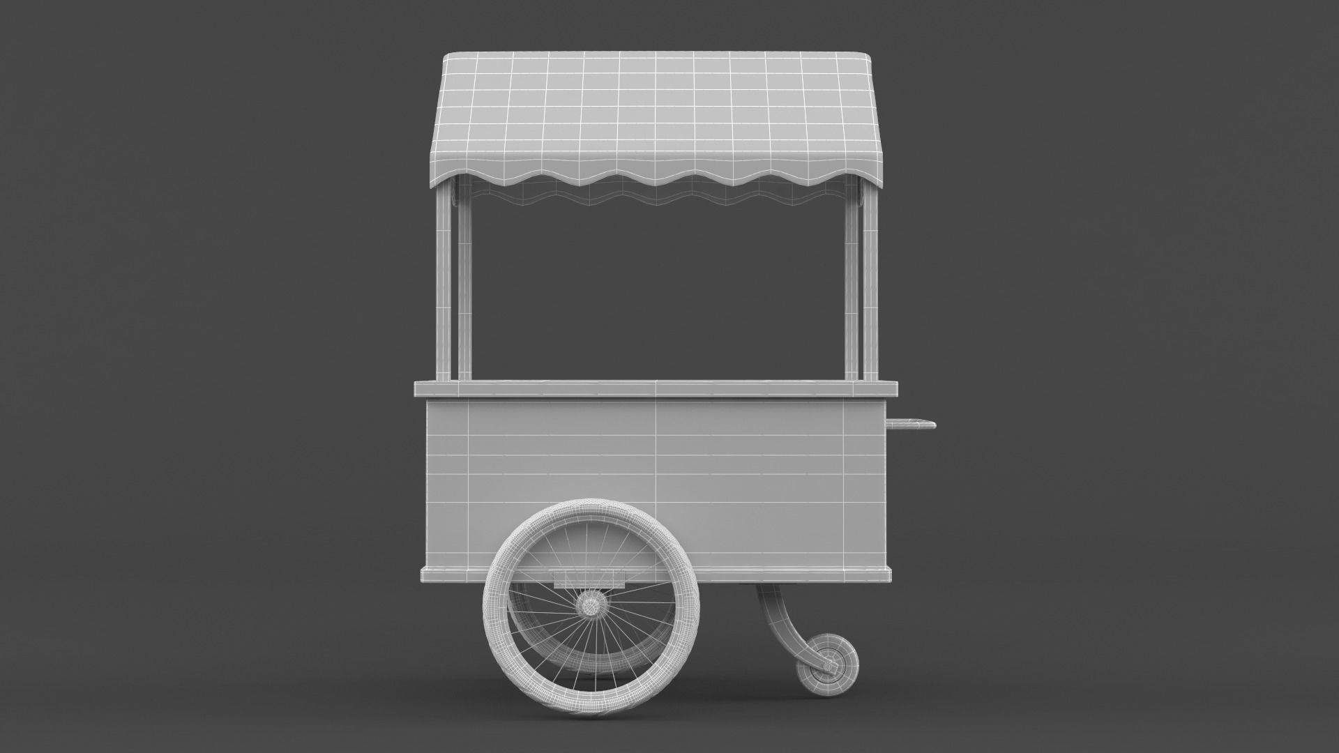 Coffee Cart 3D model_7
