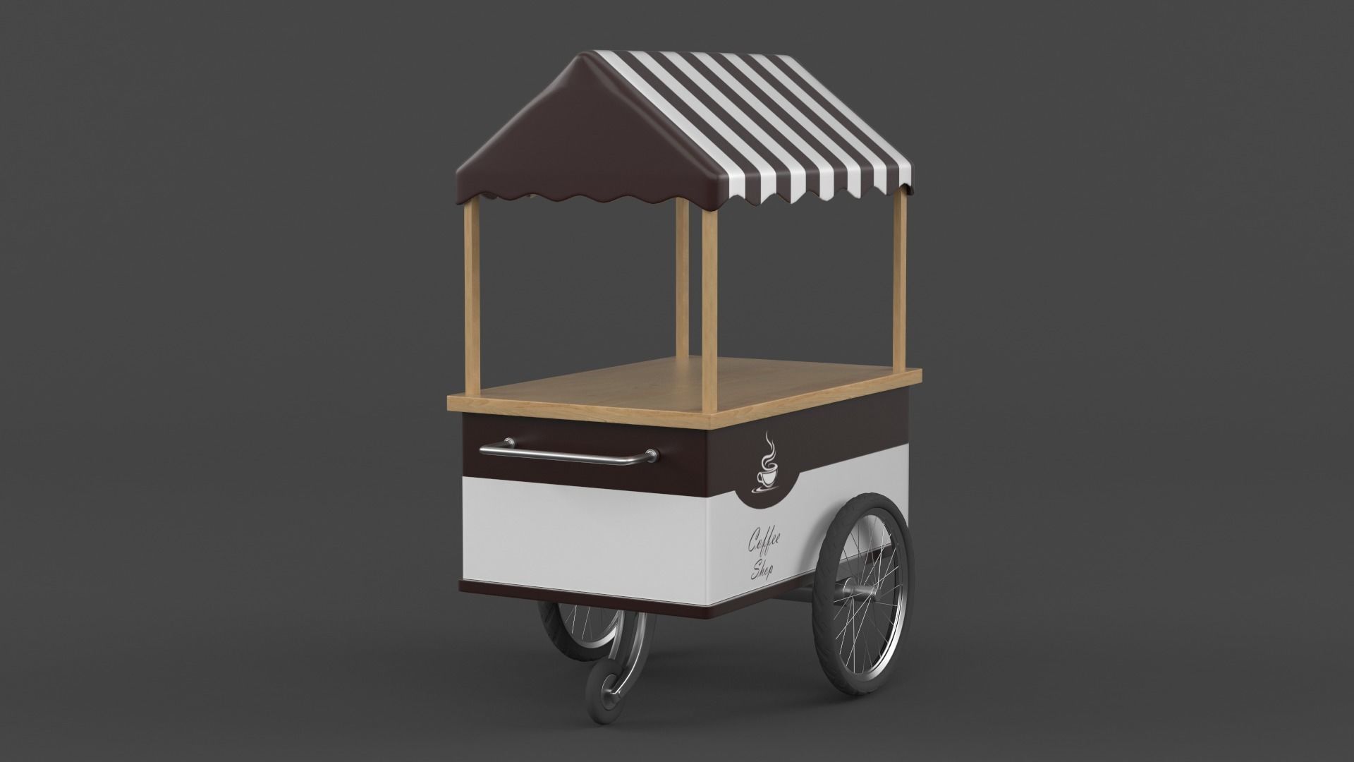 Coffee Cart 3D model_4