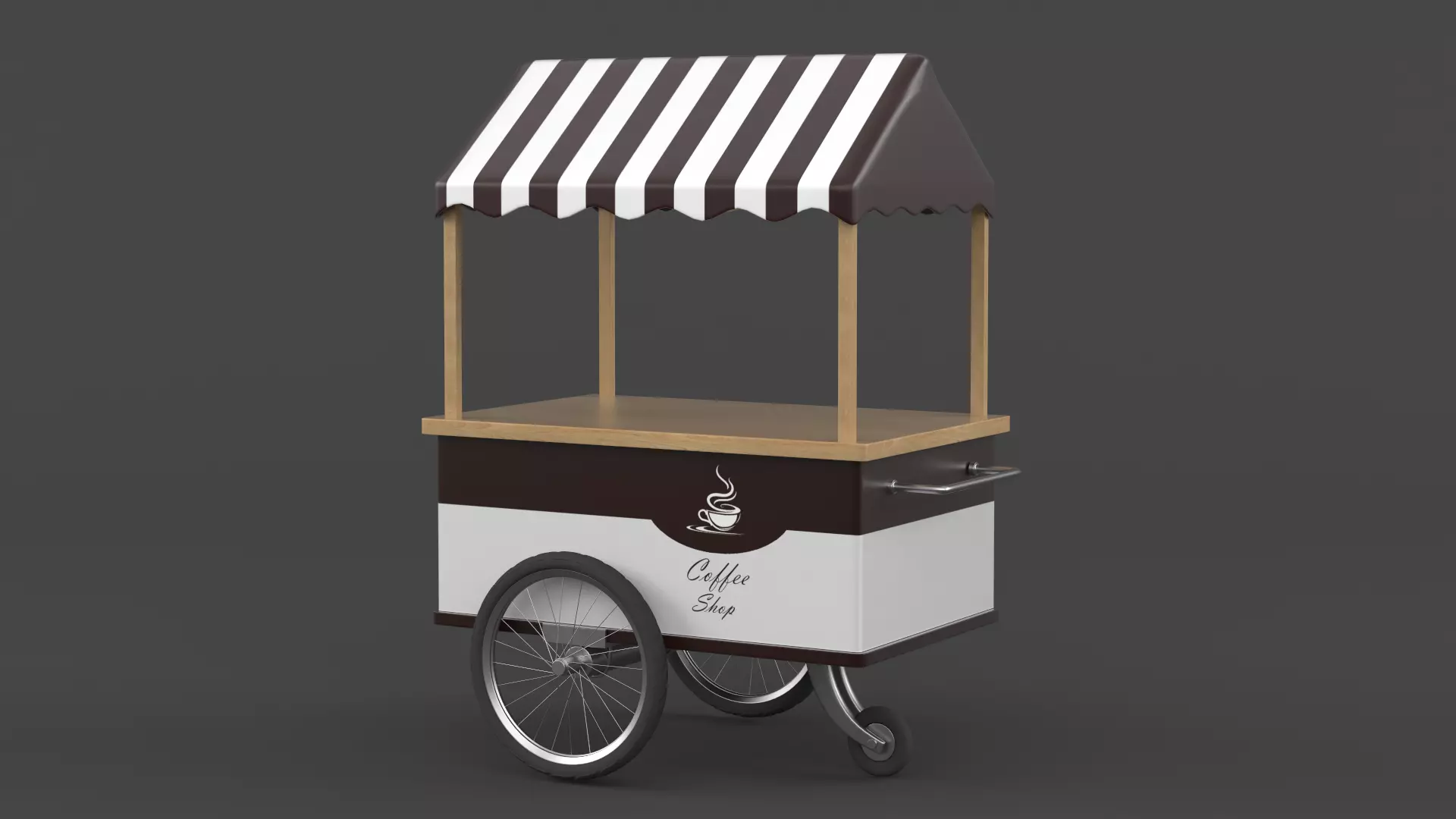 Coffee Cart 3D model_0