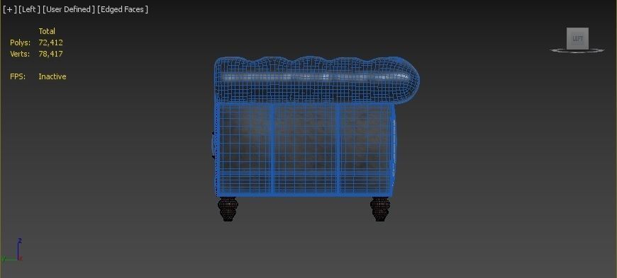 Sofa and table Low-poly 3D model_14